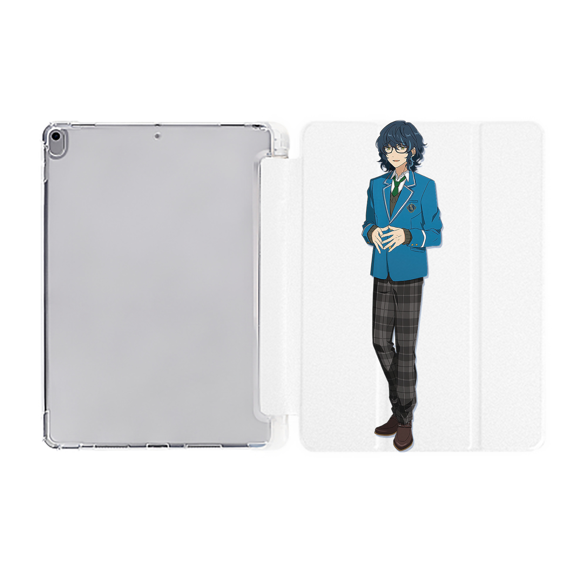 （画像用） あんさんぶるスターズ! Ensemble Stars IPad ケース ペン収納付き 三つ折りスタンド PUレザー×シリコン 対応機種9.5/10.5/10.9インチ